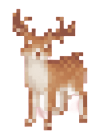 Deer Pixel Art Theme  Green 04