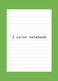 2 COLOR NOTEBOOK-PURPLE&GREEN-GRN-YEL