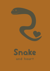 Snake & heart bronze