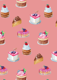 lots of cake on light pink