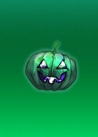 Halloween pumpkin green blue
