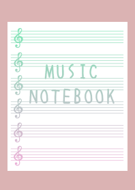 GRADIENT MUSIC NOTEBOOK-DUSTY PINKj
