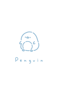 Penguin | white aqua.