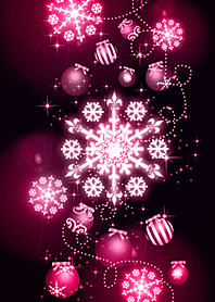 願いが叶う★雪の結晶オーナメント*25 Pink