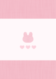 rabbit&heart.(dusty pink)