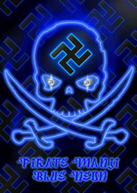 卍PIRATE MANJI BLUE NEON