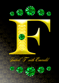 Initial"F" with EMERALD