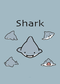 Beige Blue : Simple shark.