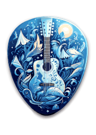 Guitar blue pick