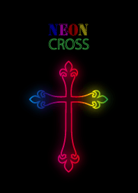 Neon cross rainbow version
