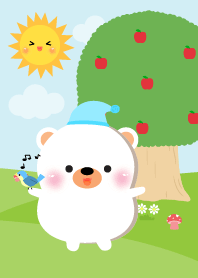 Cute Poklok White Bear Theme