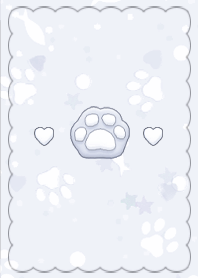 Marshmallow Paw 2 - Blue Gray x Black