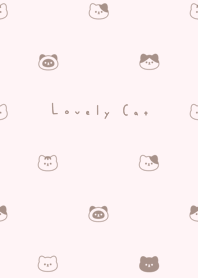 可愛的貓臉 / dull pink