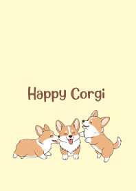 happy Welsh Corgi. white2