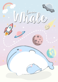วาฬกับกาแล็กซี่สีพาสเทล