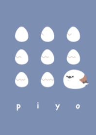 cute long-tailed tit.(dusty blue)