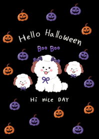 Dog hello halloween black cute