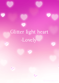 Glitter light heart lovely