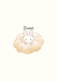 Rabbit in Donut -beige-