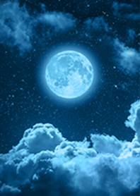 神秘的藍色滿月