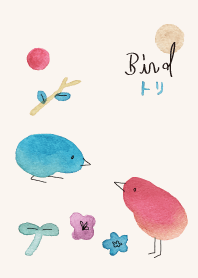Bird theme. watercolor