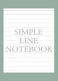 SIMPLE GRAY LINE NOTEBOOK/DUSTY GREEN