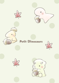 Petit Dinosaurs -Autumn- green dot