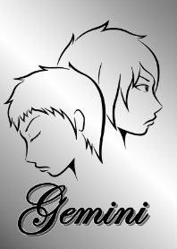 12 constellations Gemini Mans-lineart