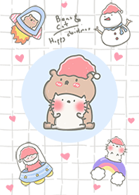 bear & cat  happy Christmas