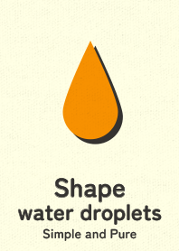 Shape water droplets Golden orange