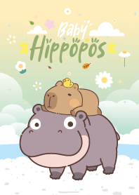 ฮิปโปน้อย ดึ๋งดั๋ง เบบี้ x ดอกไม้ผลิบาน