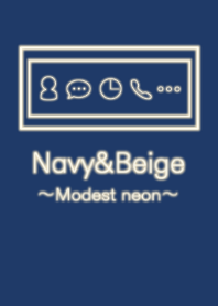 Navy&Beige ~Modest neon~