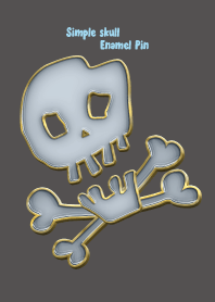 Simple skull Enamel Pin 25