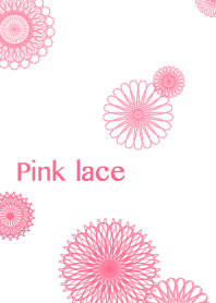 Flowers and lace ribbon - Pink color-