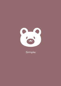 Bear icon -White & Brown-