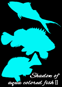 魚シルエット・アクアカラー2