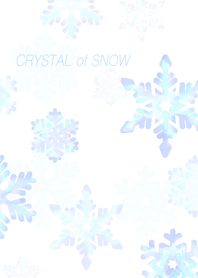 雪の結晶（水彩画風ブルー）