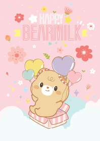 น้องหมีชานม แฮปปี้ : ดอกไม้พาสเทล