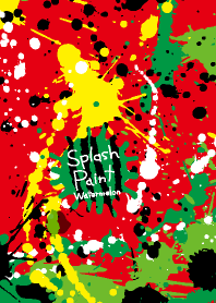 Splash paint watermelon color