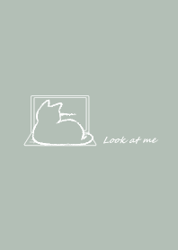 Cat wants attention -smoky green-