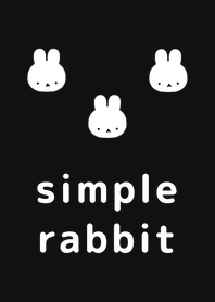 simple rabbit . black