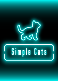 Simple kitten cats : light blue