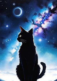 Night Moon Star Cat d89b17