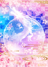 Increased luck Gorgeous Sakura & Dragon