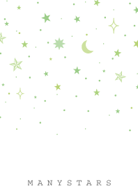 MANY STARS-WHITE GREEN 3