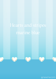 Hearts and stripes marine blue