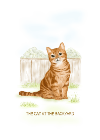 The cat at the backyard