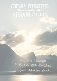 VINTAGE TYPEWRITER WISDOM Vol.LXI