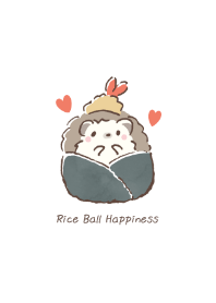 Hedgehog&Onigiri:white