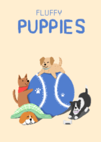 Fluffy puppies: 4 Friends